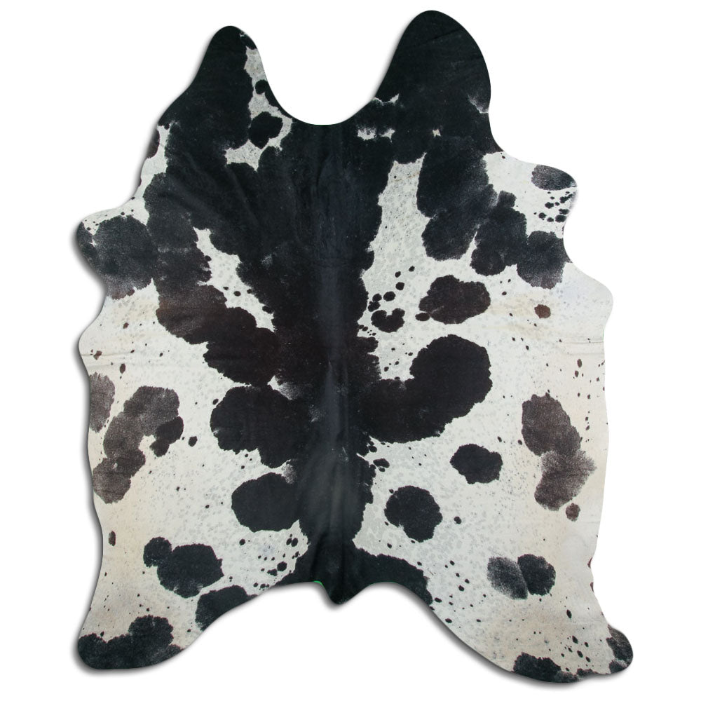 Černá a bílá hovězí kůže XXL