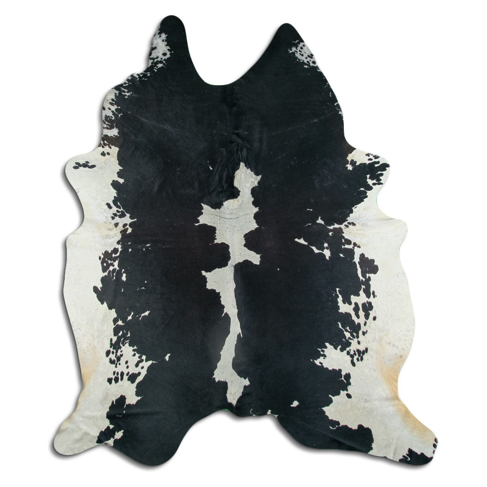 Černá a bílá hovězí kůže XXL