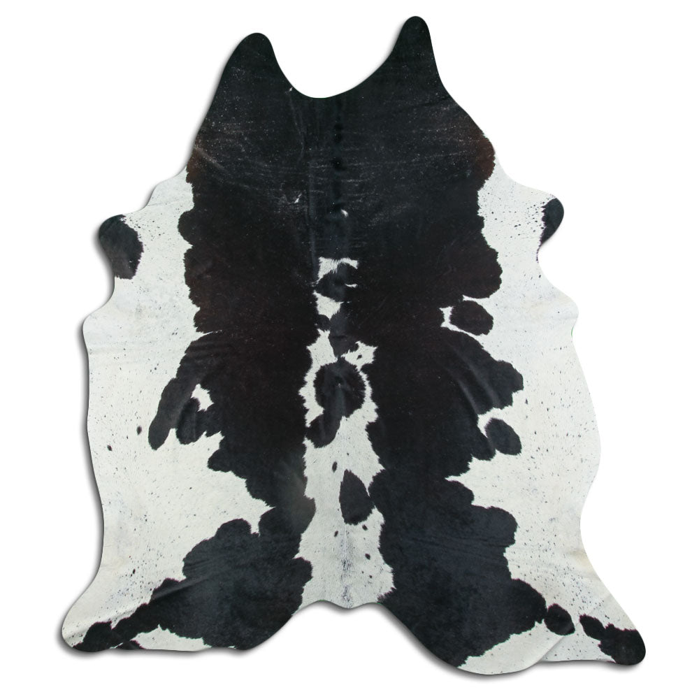 Černá a bílá hovězí kůže XXL