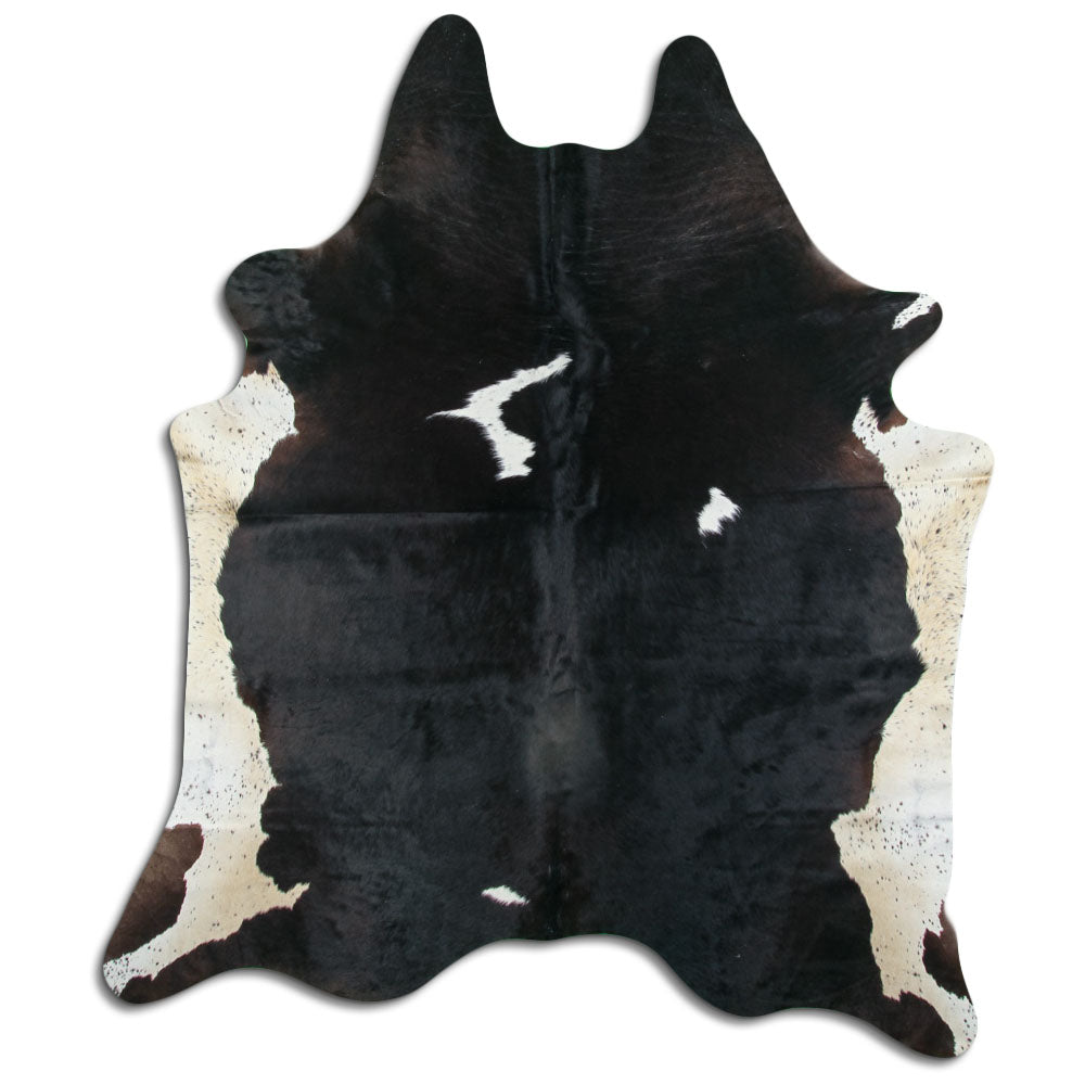 Černá a bílá hovězí kůže XXL