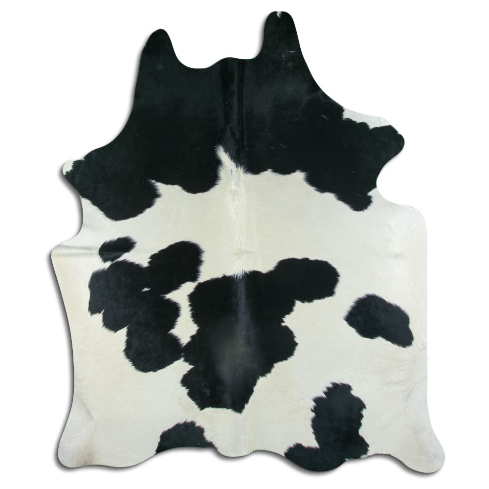 Černá a bílá hovězí kůže XL