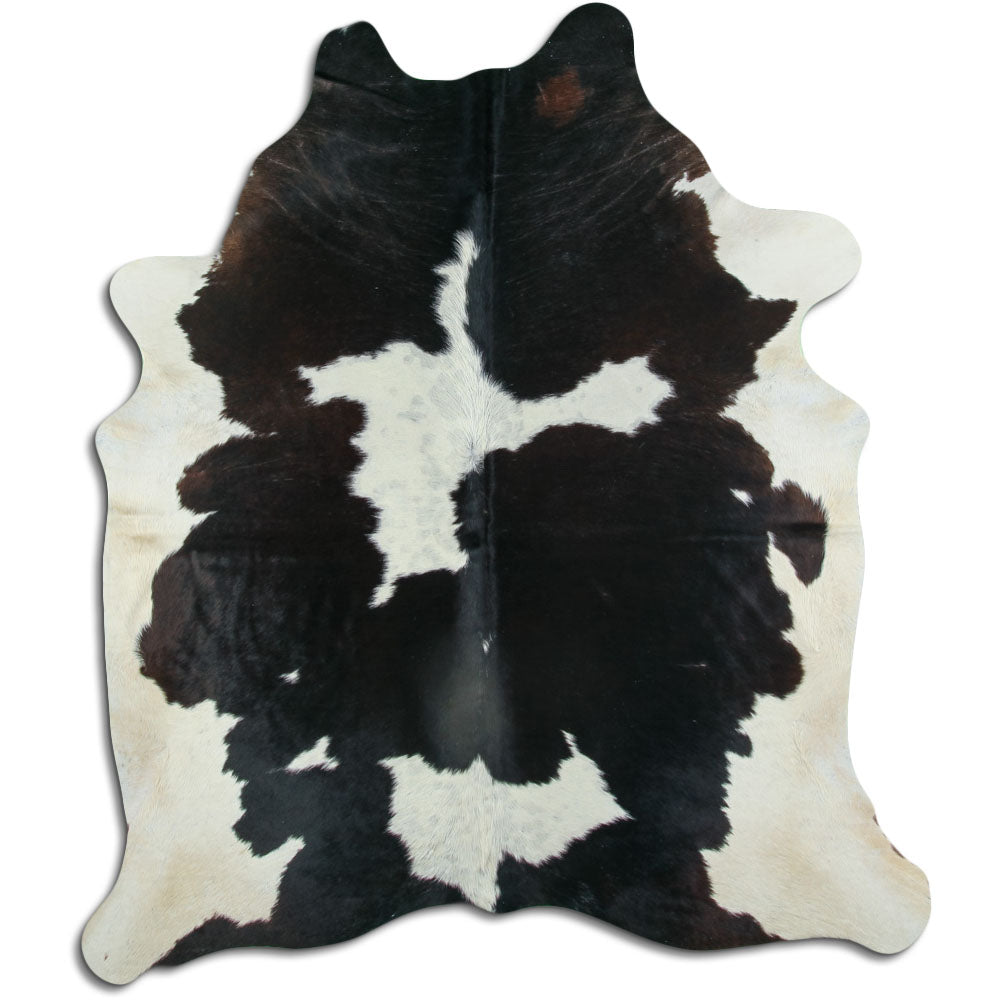 Černá a bílá hovězí kůže XL