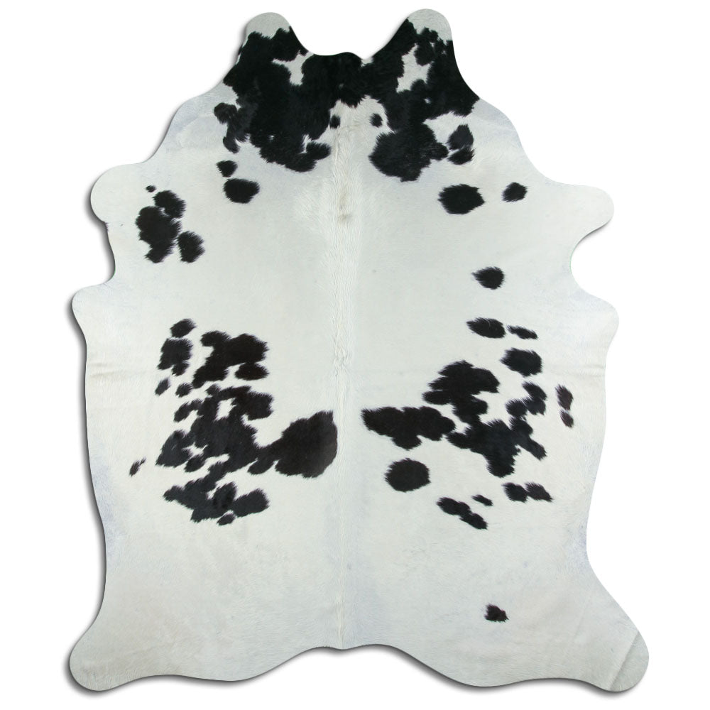 Černá a bílá hovězí kůže XXL