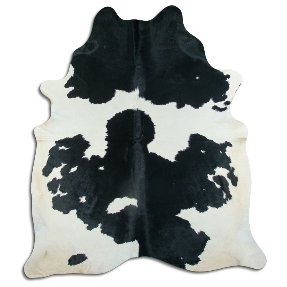 Černá a bílá hovězí kůže XXL