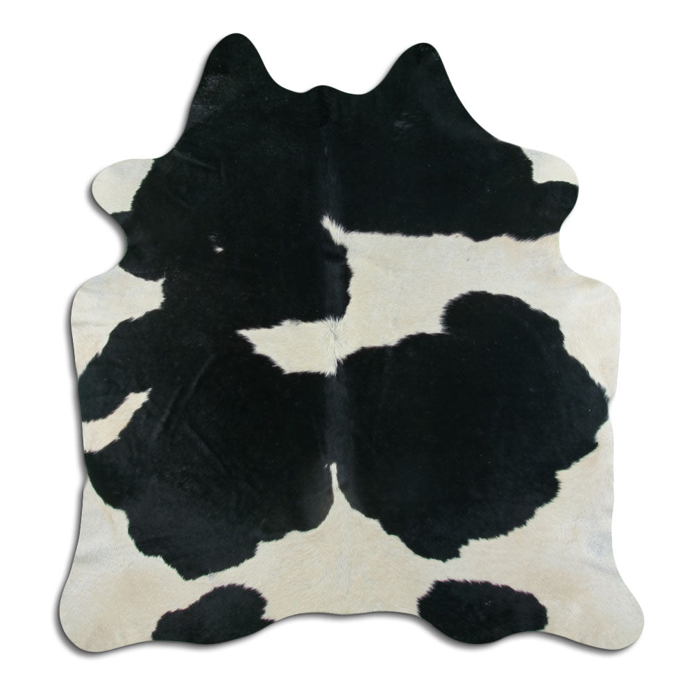 Černá a bílá hovězí kůže L