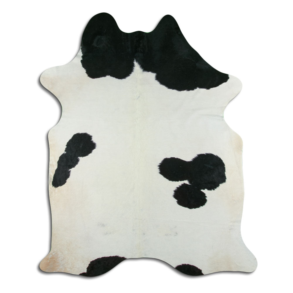 Black and white cowhide rug XXL