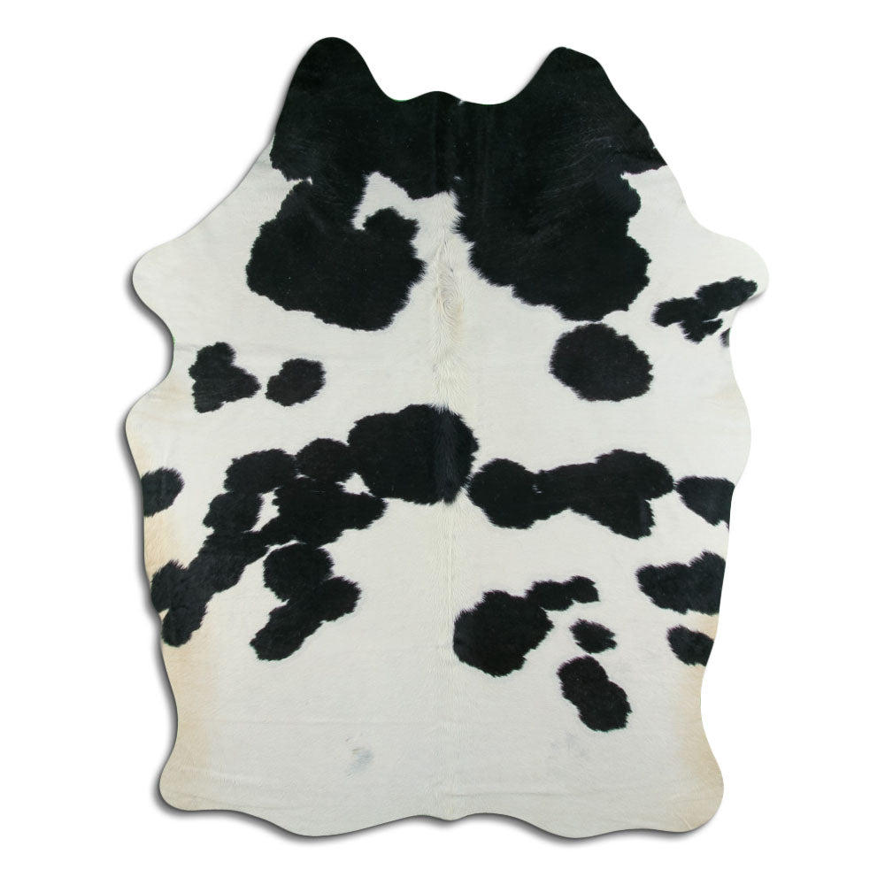 Black and white cowhide rug XXL