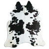 Black and white cowhide rug XL