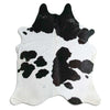 Black and white cowhide rug XL