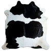 Black and white cowhide rug L