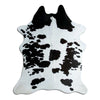Black and white cowhide rug XL