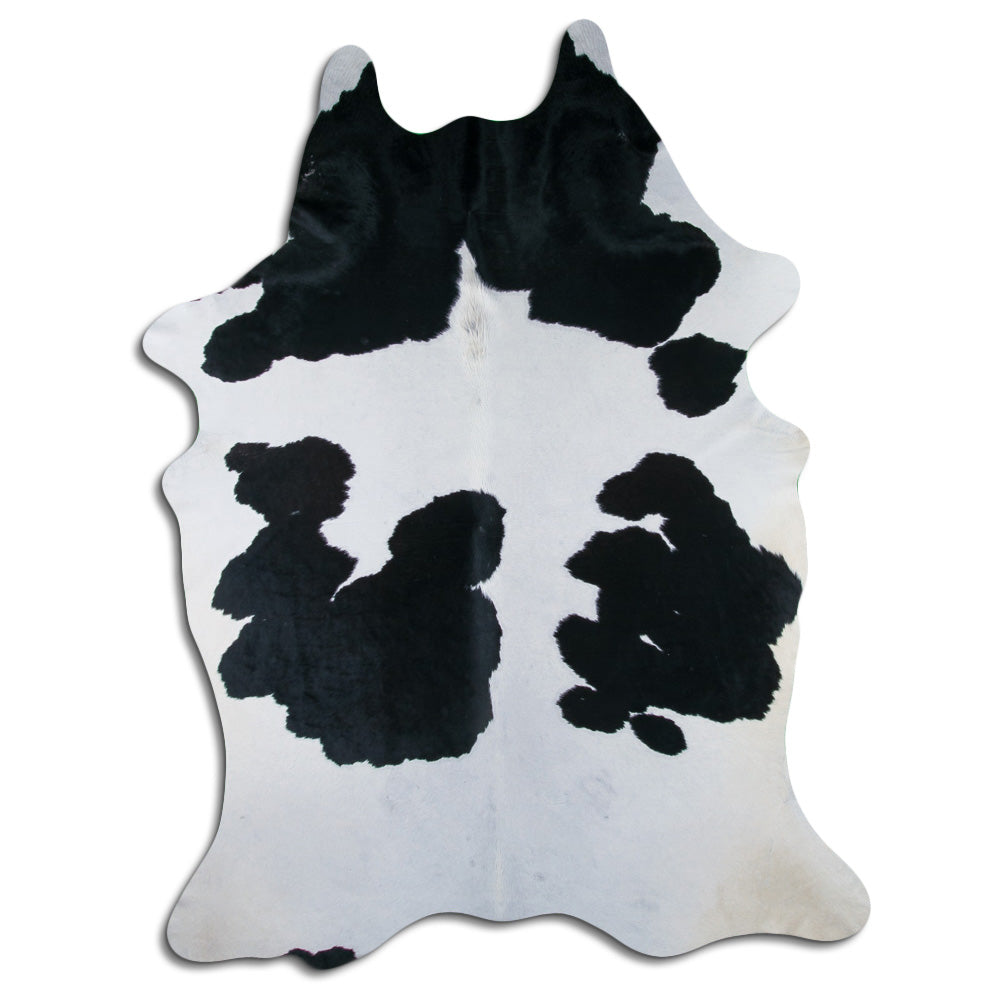 Černá a bílá hovězí kůže XXXL