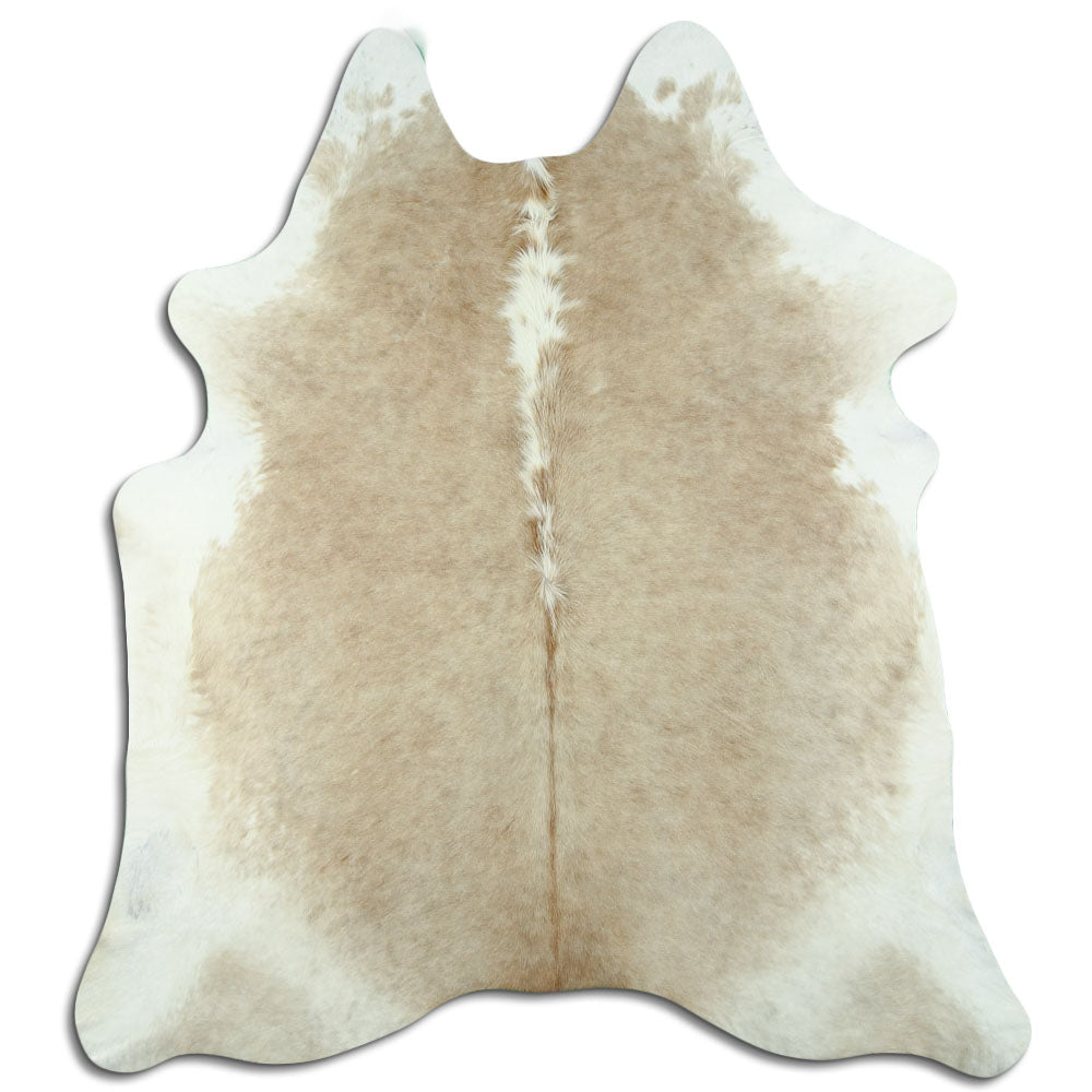 Champagne cowhide rug L
