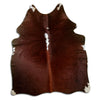 Brown and white cowhide rug M