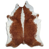 Brown and white cowhide rug XXXL