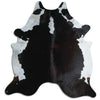 Brown and white cowhide rug XL