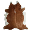 Brown and white cowhide rug XXL