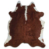 Brown and white cowhide rug XXL