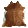 Brown and white cowhide rug XL