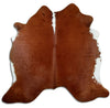 Brown and white cowhide rug M