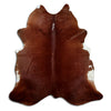 Brown and white cowhide rug XXL