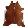 Brown and white cowhide rug XXL