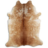 Brown and white cowhide rug XL