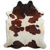 Brown and white cowhide rug XXL