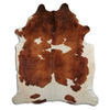 Brown and white cowhide rug XXL