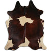 Brown and white cowhide rug XXL