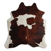 Brown and white cowhide rug XL