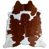 Brown and white cowhide rug XL