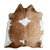 Brown and white cowhide rug XL