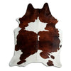 Brown and white cowhide rug XL