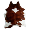 Brown and white cowhide rug XL