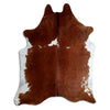 Brown and white cowhide rug XXL
