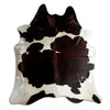 Brown and white cowhide rug XL