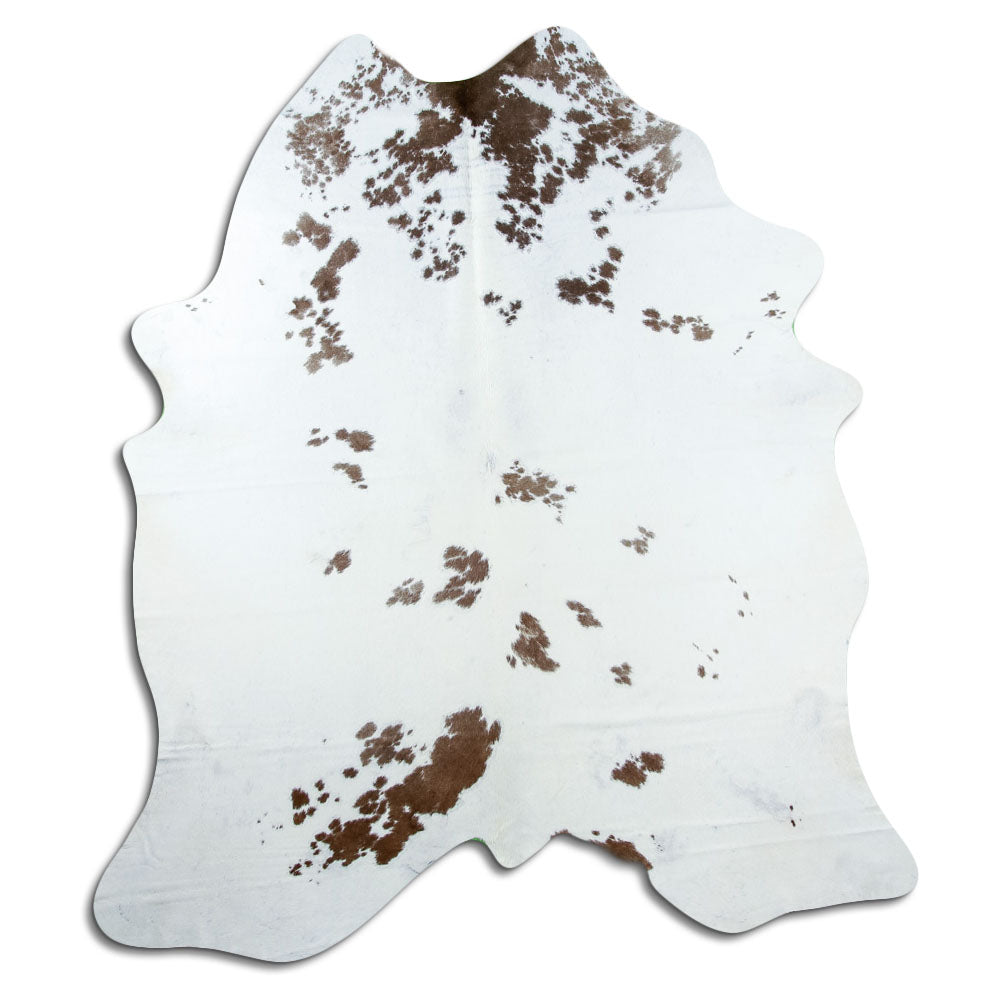 Brown and white cowhide rug XL
