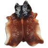 Brown and white cowhide rug XXXL