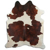 Brown and white cowhide rug XXL