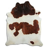Brown and white cowhide rug XXXL