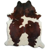 Brown and white cowhide rug XL