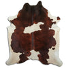 Brown and white cowhide rug XXL