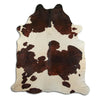 Brown and white cowhide rug XL