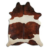Brown and white cowhide rug XXL