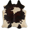 Brown and white cowhide rug XL