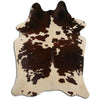 Brown and white cowhide rug XL