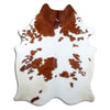 Brown and white cowhide rug XXL