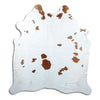 Brown and white cowhide rug XL