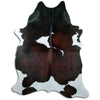 Brown and white cowhide rug XXL